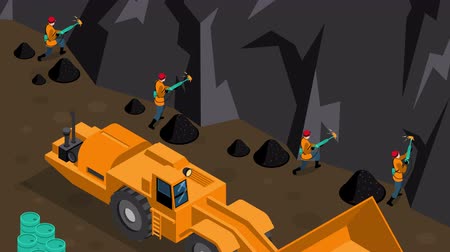 Work in mine video animation footage